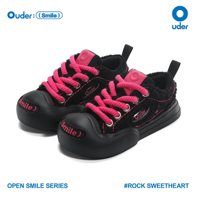 Smile Chic Tweed Sneaker Shoes - OUDER_Red