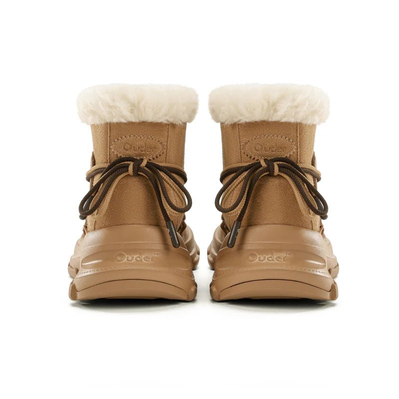 Ouder LuxeCurl Lace - Up Waterproof Snow Boots - OUDER_Khaki