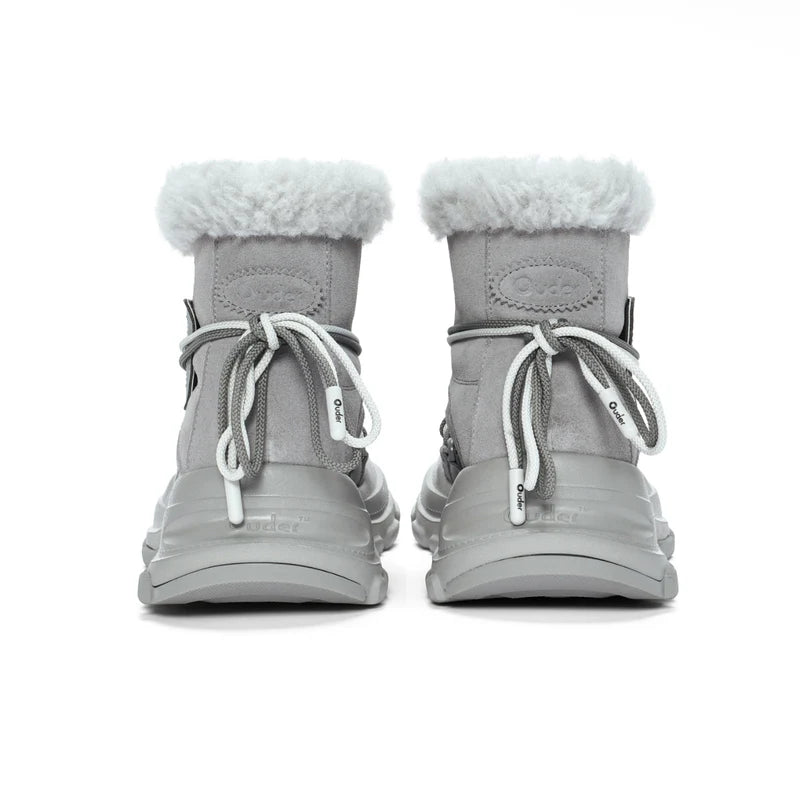 Ouder LuxeCurl Lace - Up Waterproof Snow Boots - OUDER_Gray