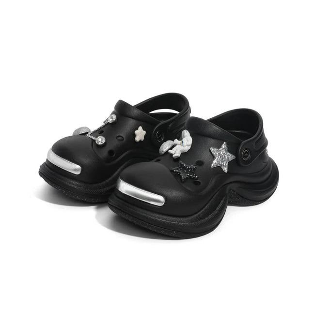 Sand Dune Platform Clogs - OUDER_Black