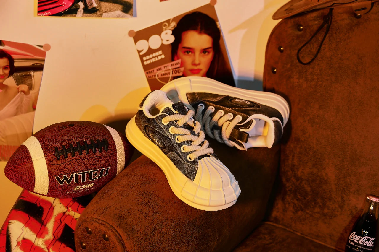 Black Platform Sneaker Shoes - Shell Star Shoes – OUDER