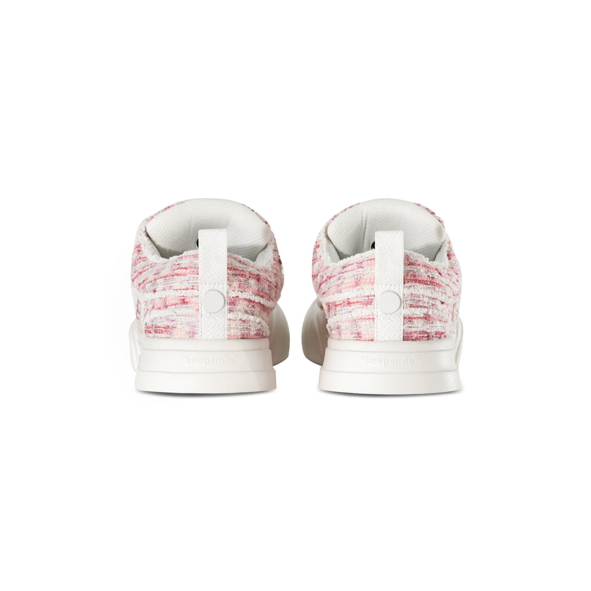 Smile Chic Tweed Sneaker Shoes - OUDER_Pink