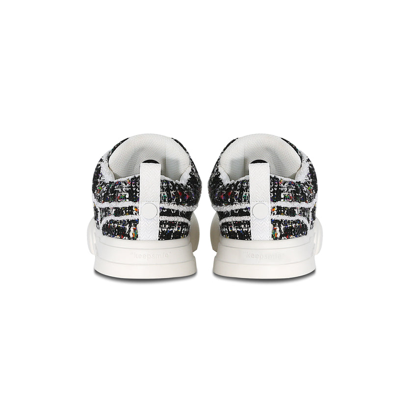 Smile Chic Tweed Sneaker Shoes - OUDER_Pink