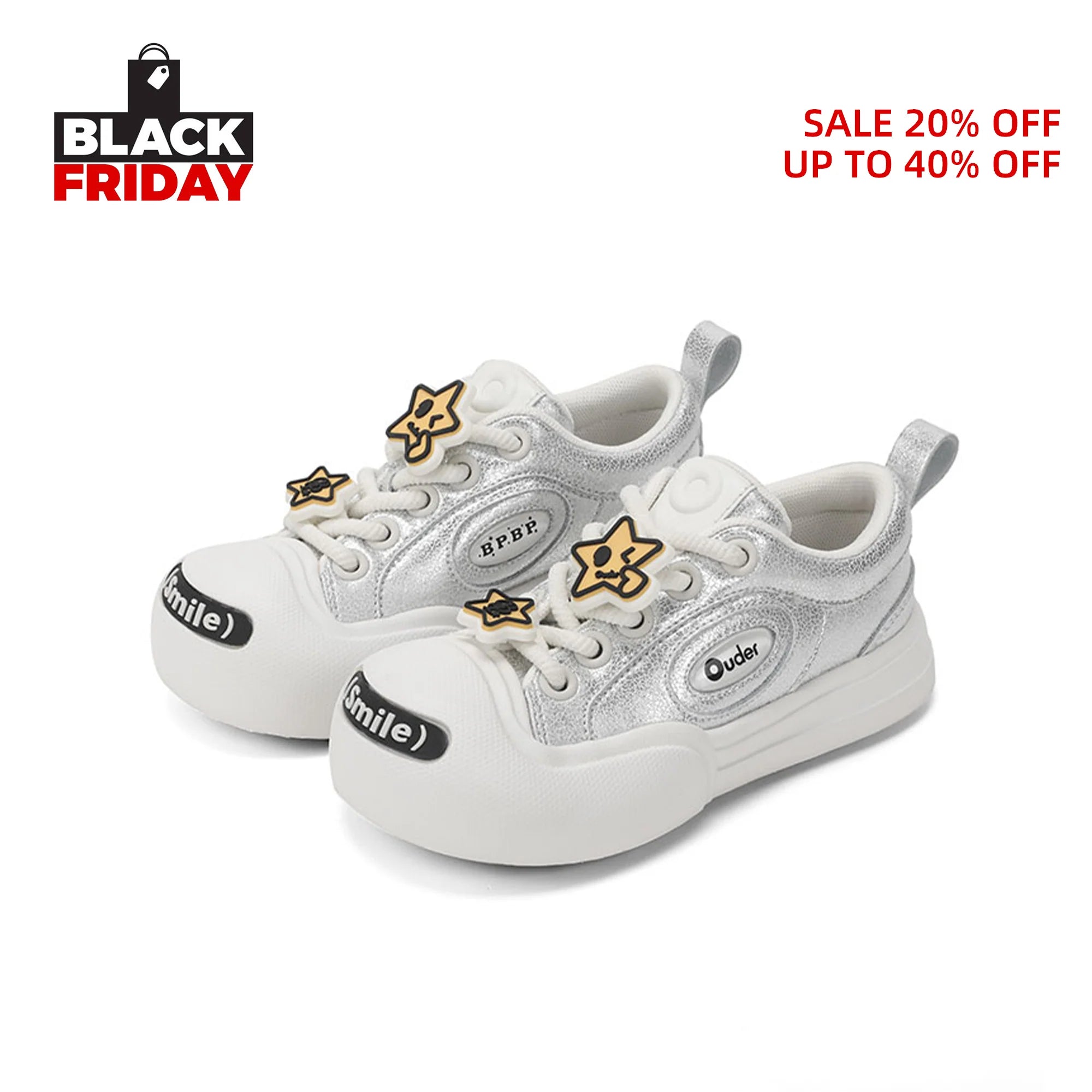 Smile Kids Sneaker Shoes - OUDER_Black