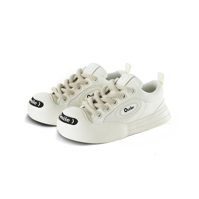 Smile Pure Canvas Shoes - OUDER_White